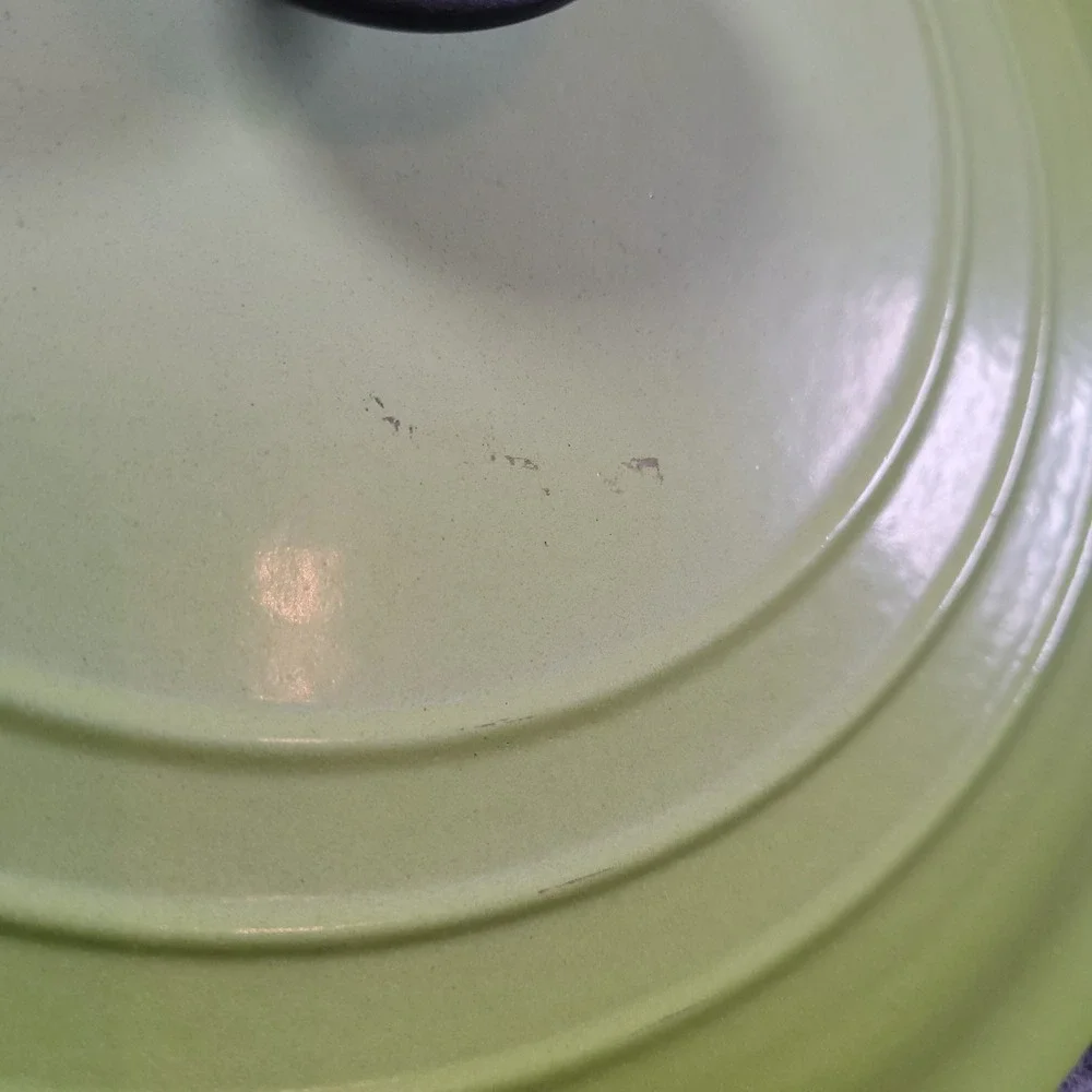 Le Creuset Replacement Lid 7.25 Qt Round 28 Lime Green Enameled Cast Iron France